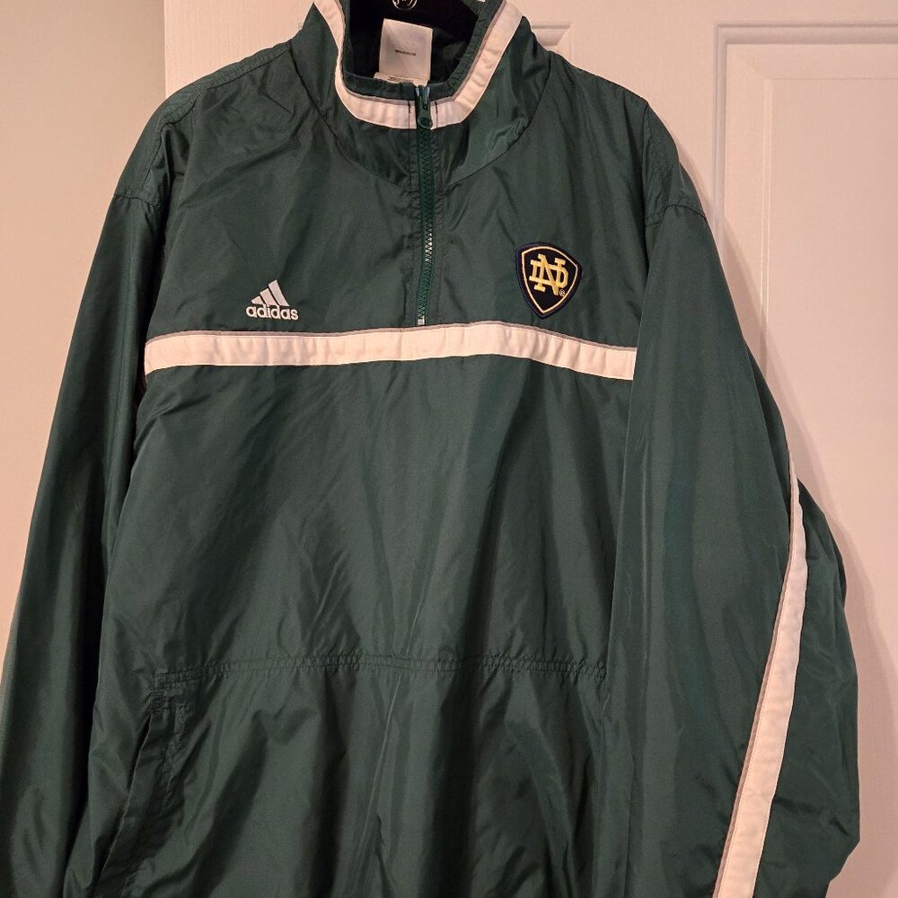 Mens Adidas Notre Dame Windbreaker Size Large